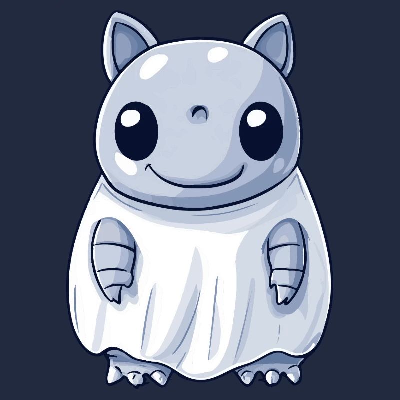 Armadillo Halloween Comic Ghost