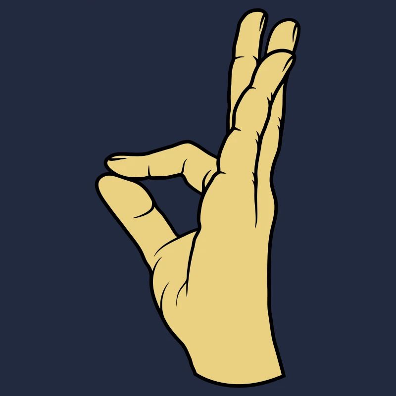 Perfekt sehr lecker Handgeste