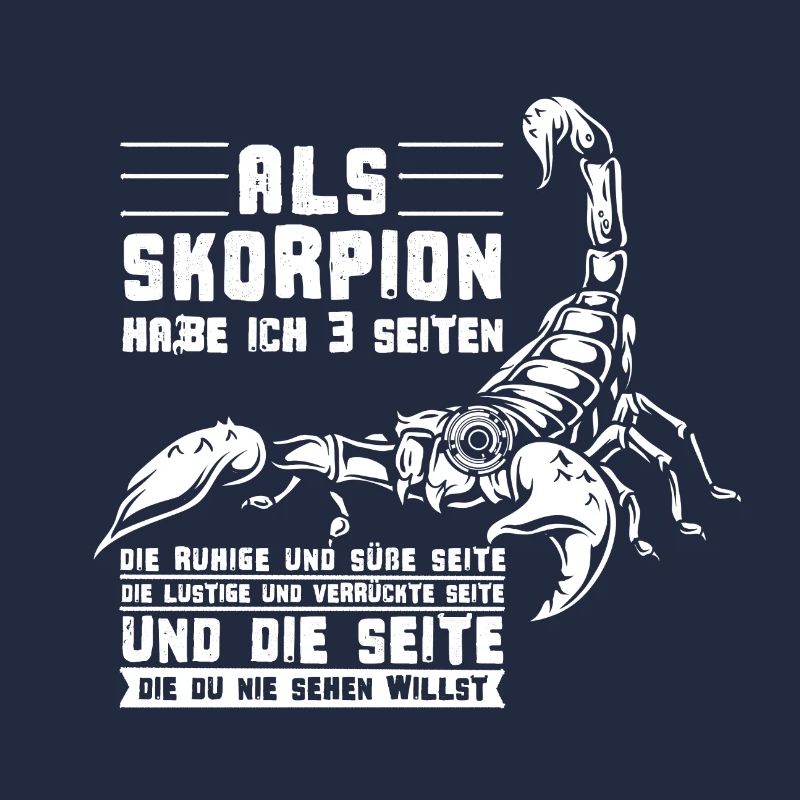 Stolz Illustration Sternzeichen Skorpion Spruch