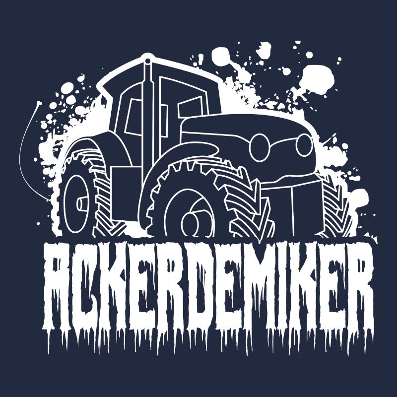Acker demiker Spruch mit einem Trecker Splash