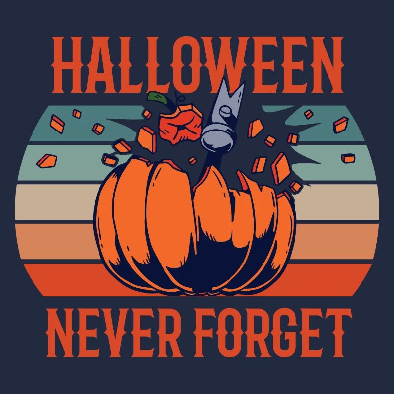 Halloween Never Forget Retro Pumpkin Smashed Fun