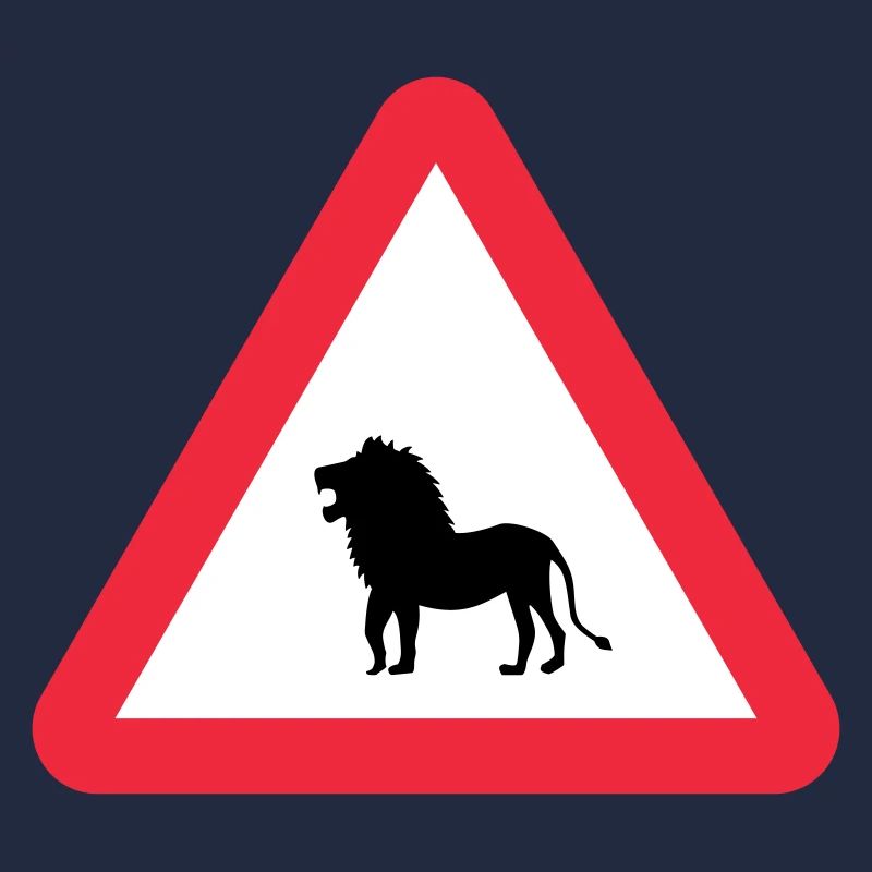 Caution Lion Warning