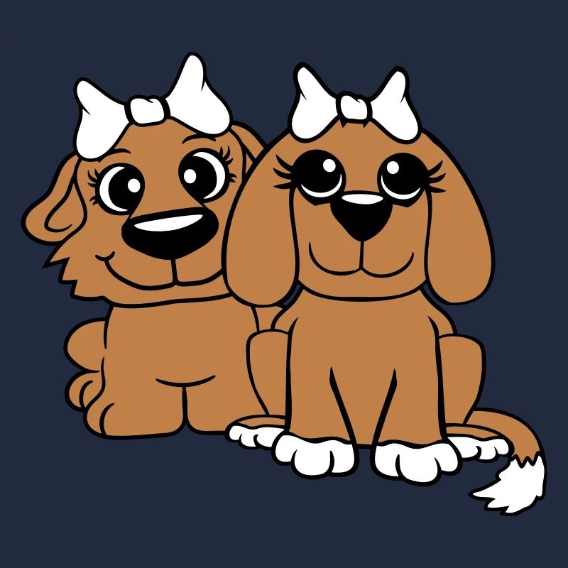 2 Hunde Team Zwei Freunde Freundinnen Paar Crew