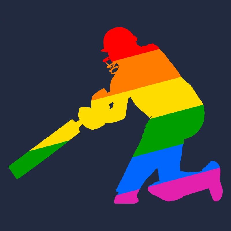 Cricket Spieler mit Regenbogen Geschenkidee