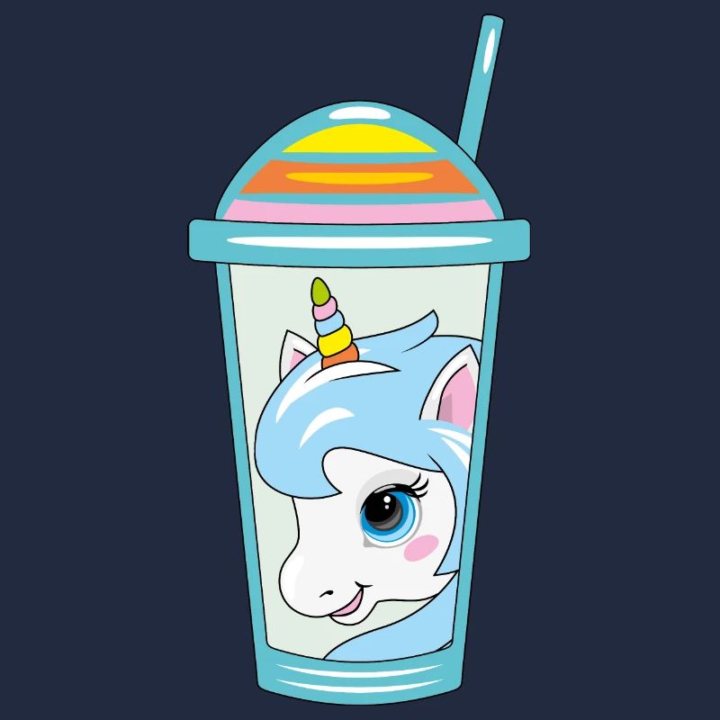 Gobelet en plastique avec dôme et licorne