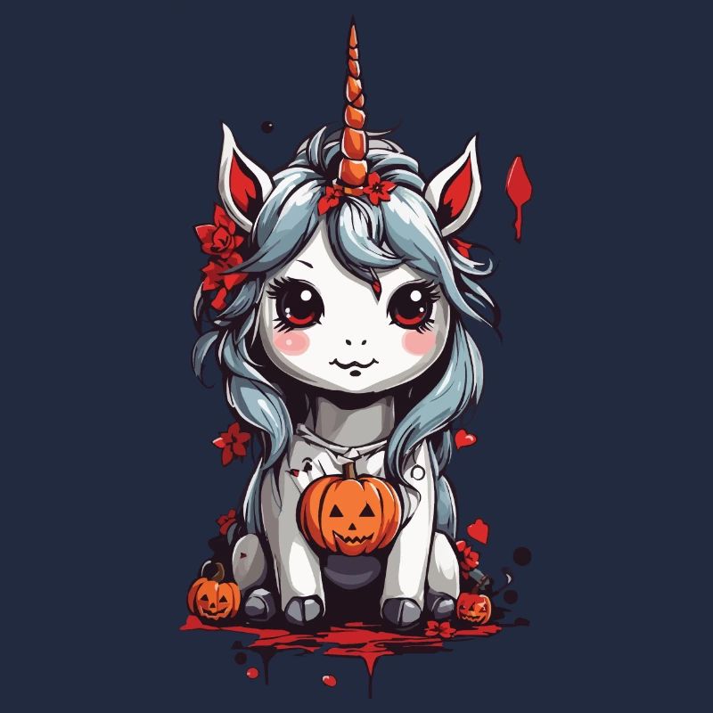 Chibi Halloween Einhorn Manga Art