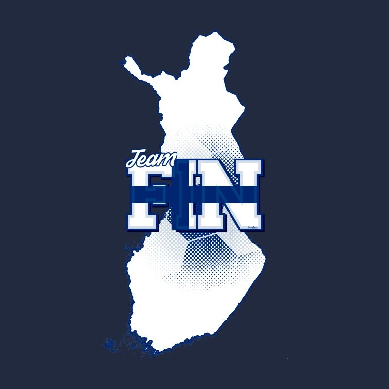 Team FIN Map Finlande avec modèle de balle