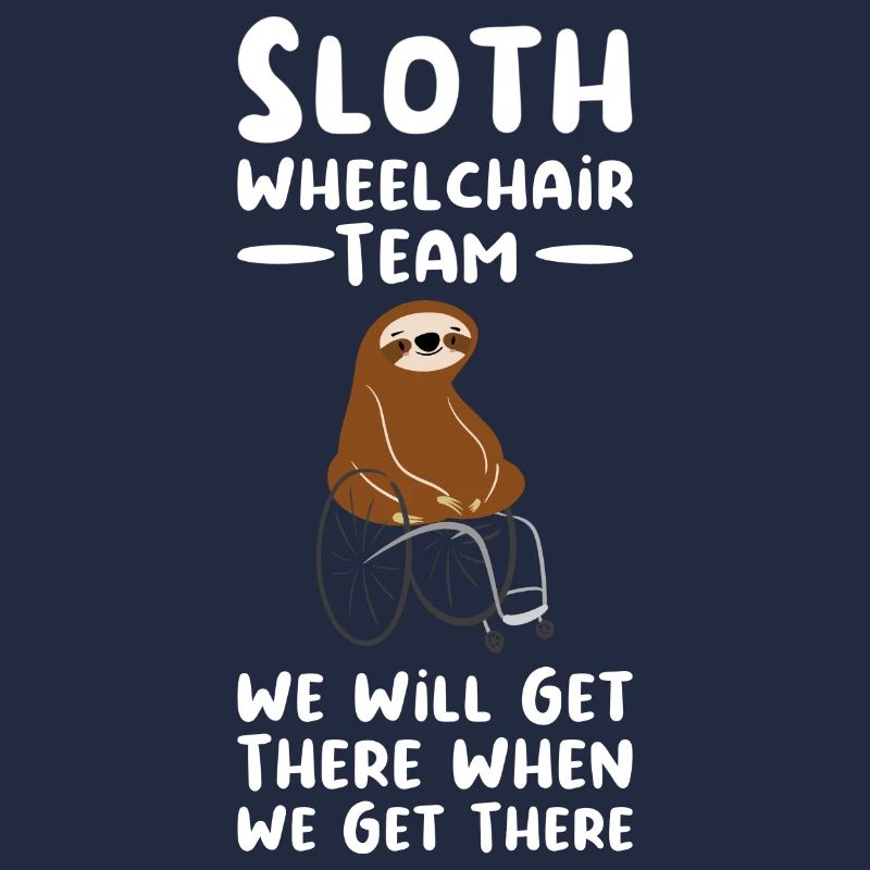 Faultier Rollstuhl Behindert Behinderung Geschenk