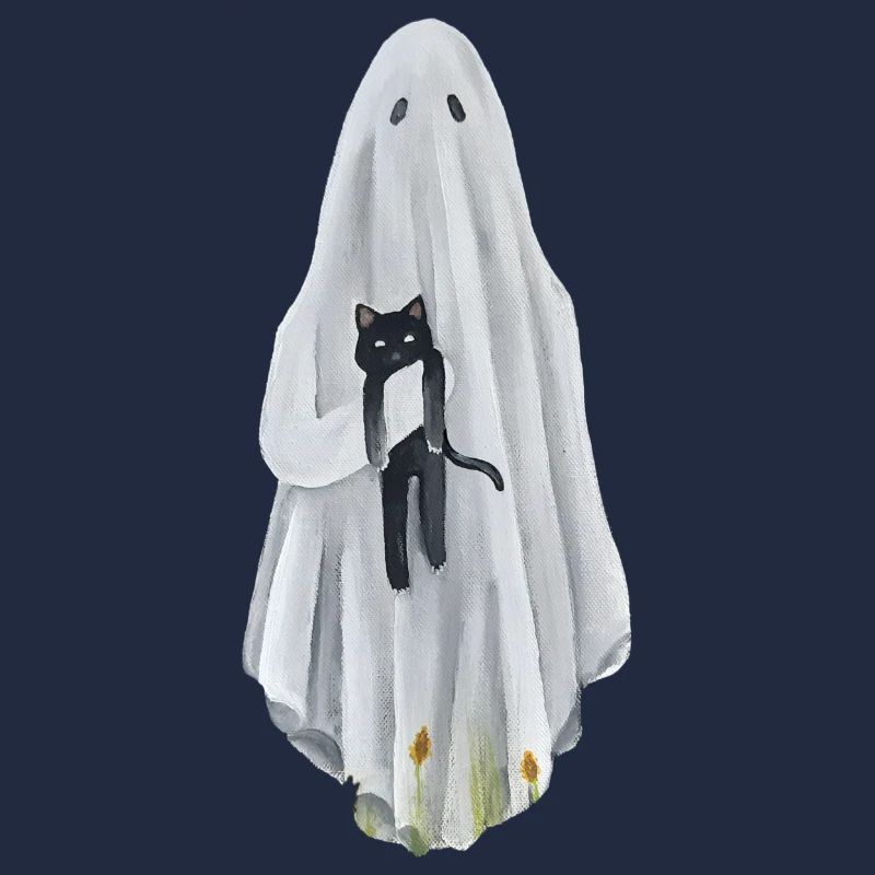 Geist mit Katze