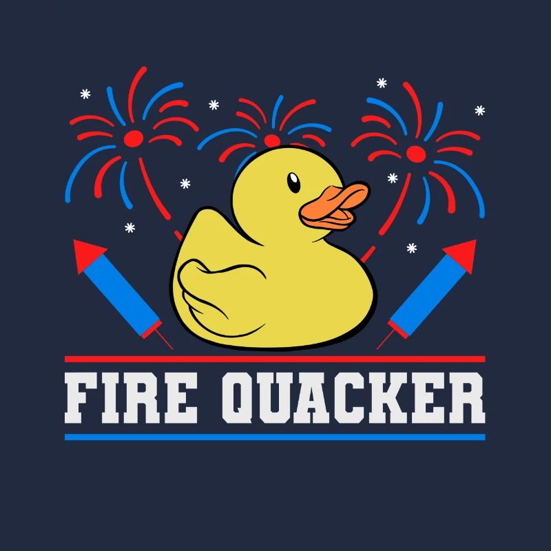 Fire Quacker Rubber Duck 4th Of July Firework