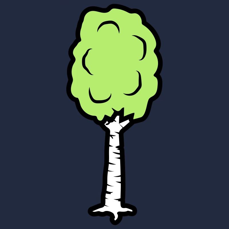 Comic Birch Trees