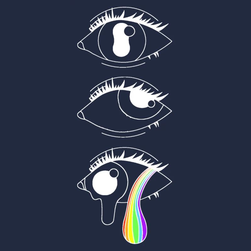 Psychedelische Augen mit Regenbogen, Eyecatcher