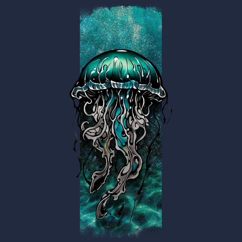 Dérive azur : conception de méduse cyan