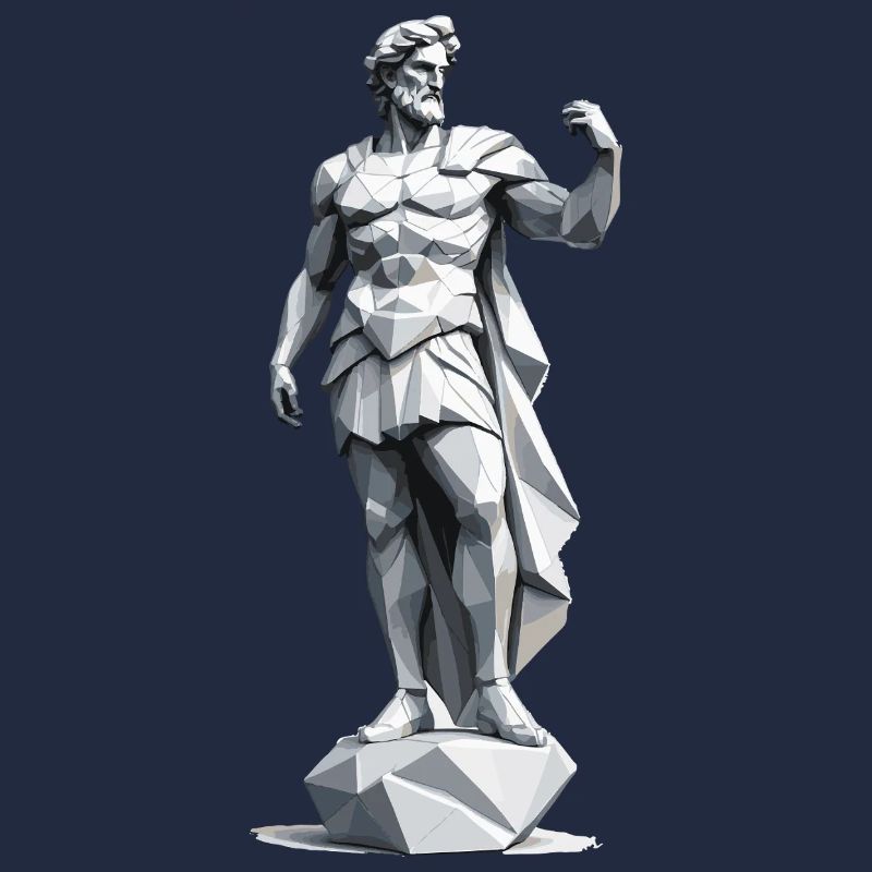 Griechischer Gott - Low Poly Design