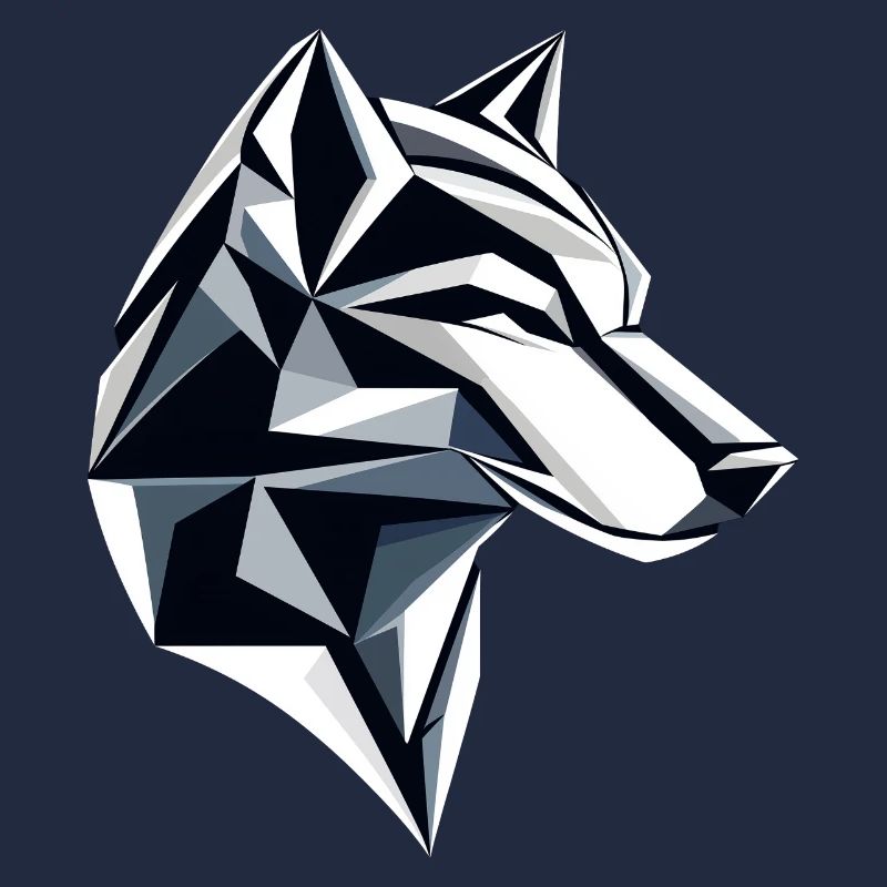 Wolf I Low Poly Art Logo Design