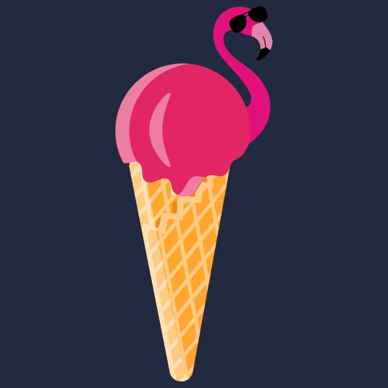 Ice cream Waffeleis Eiskugel Flamingo Eis