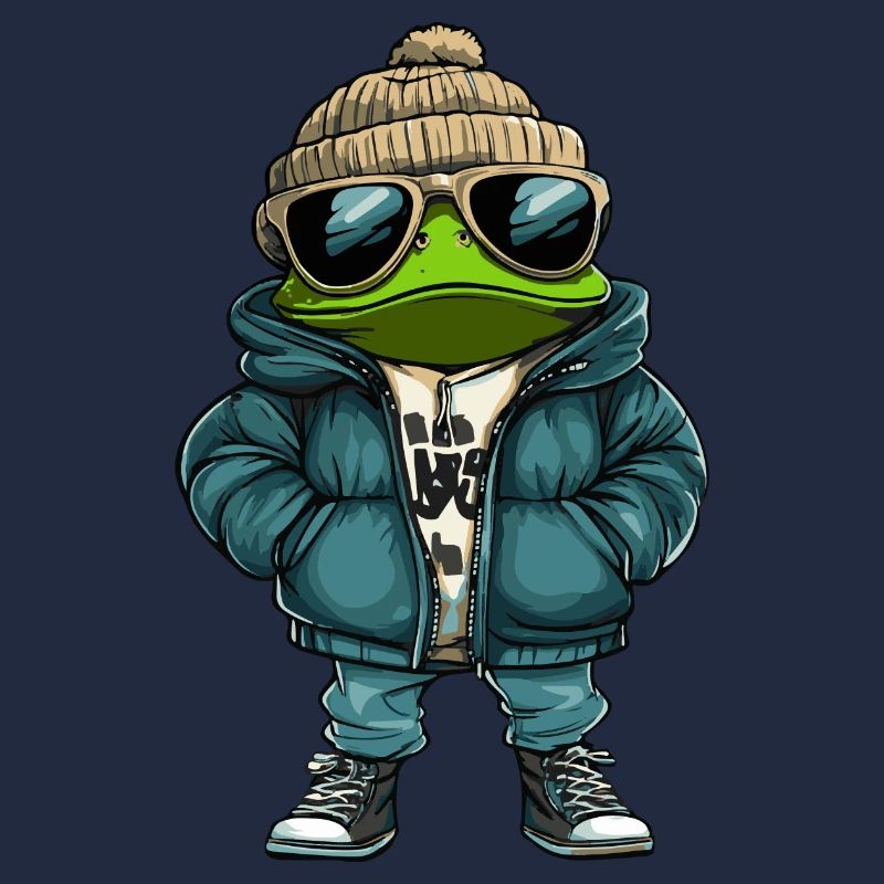 Frosch Winter Comic