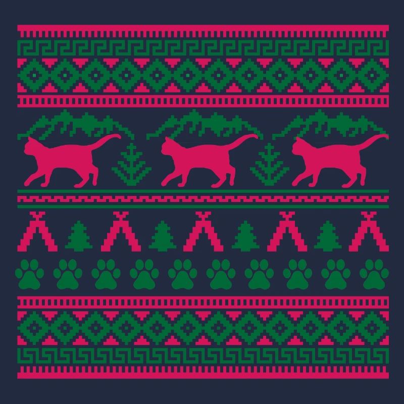 Weihnachtskatze Hässlicher Weihnachtspullover Geschenk