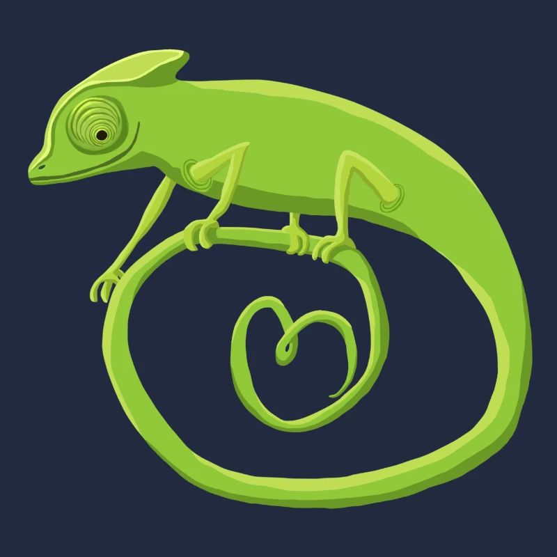 Chameleon ringing with heart
