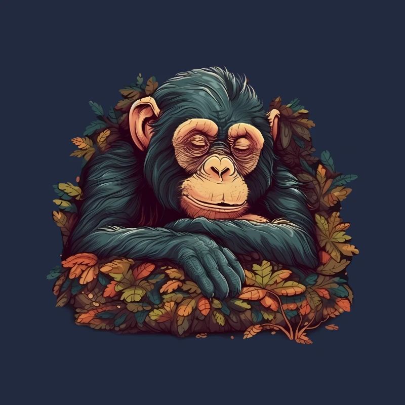Chimpanzé endormi