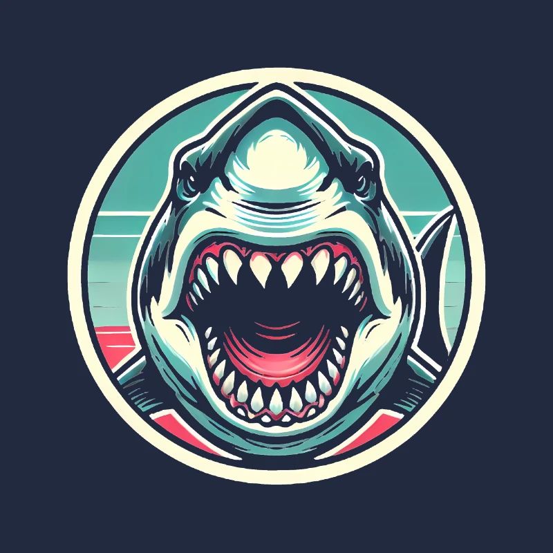 Illustration de morsure de requin redoutable