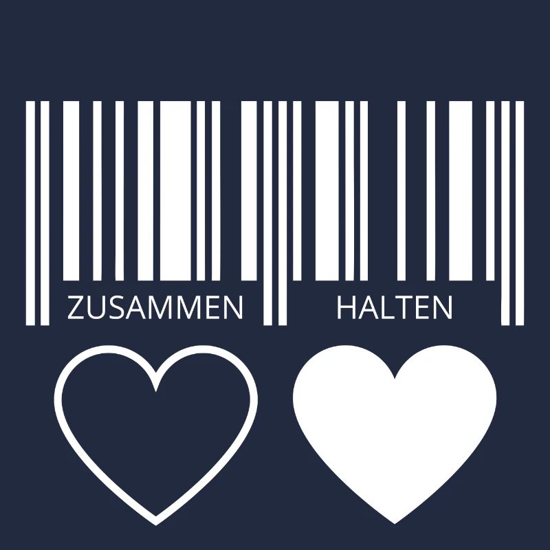 Zusammen halten Herzen Strichcode Barcode Paar C19