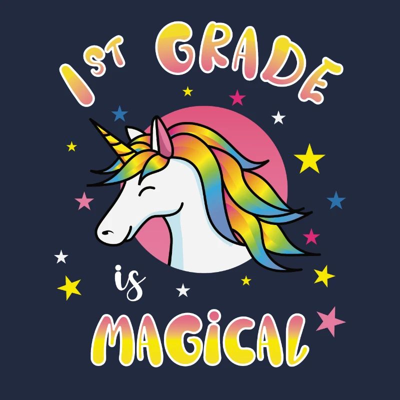 1st Grade Is Magical Einhorn Einschulung Geschenk