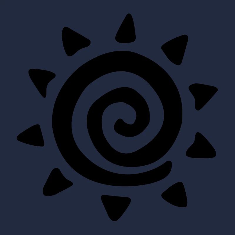 Dessin soleil simple, symbole mantra