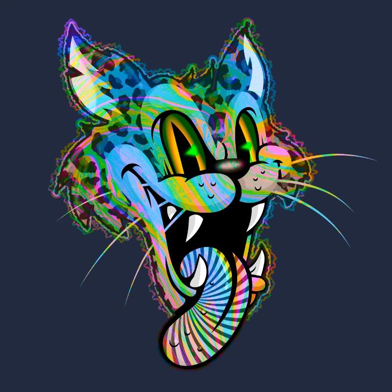 Leopard Comic Psychedelisch