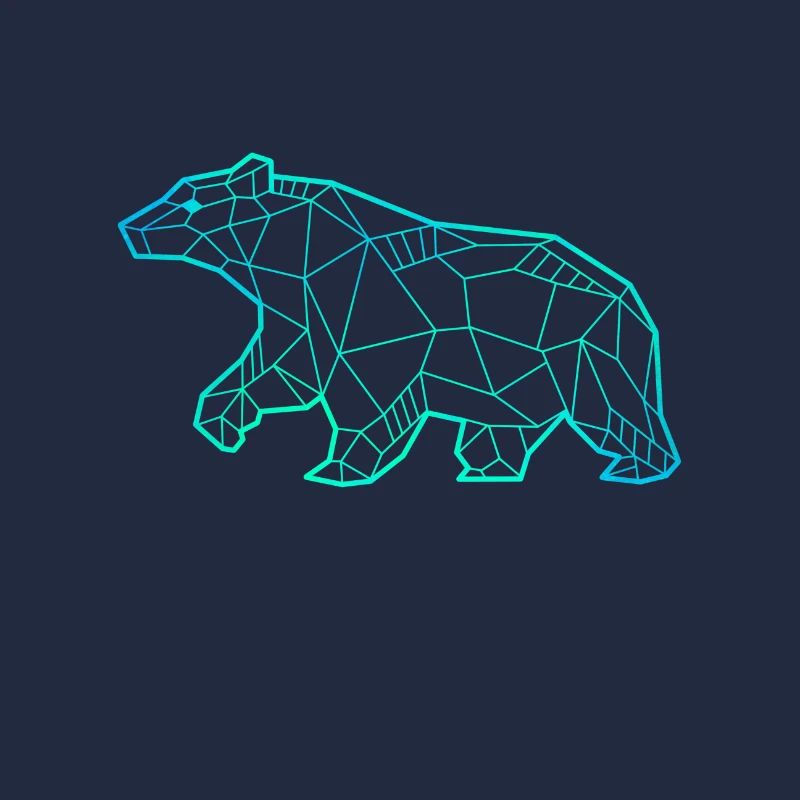 Bear line geometric art