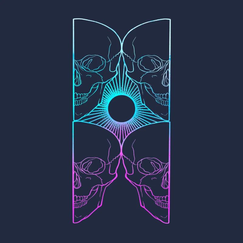 Skull art soleil couleur lining work