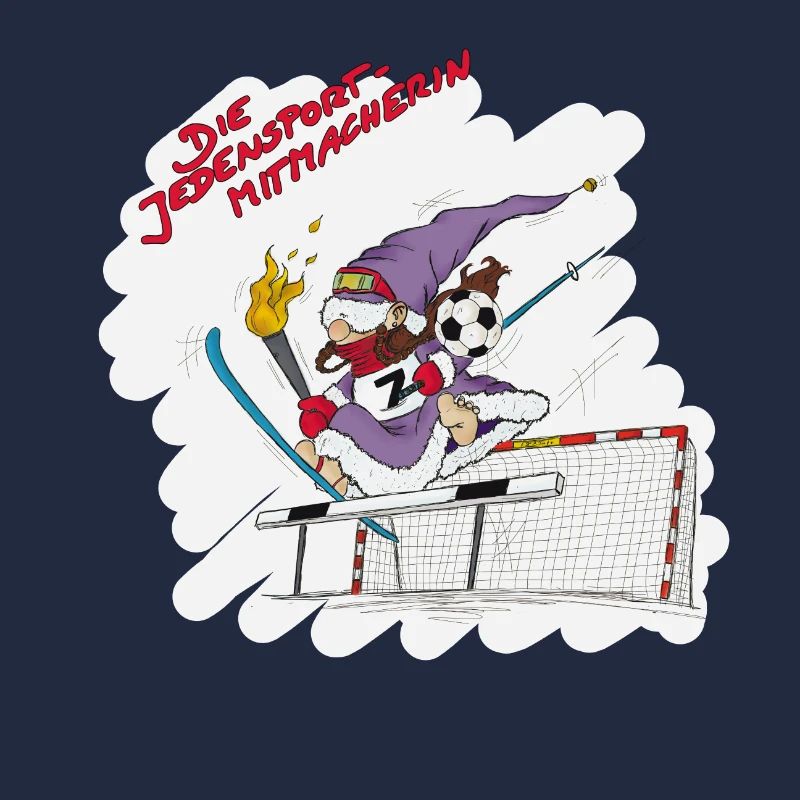 Zwergin oder Wichtel, die jeden Sport liebt