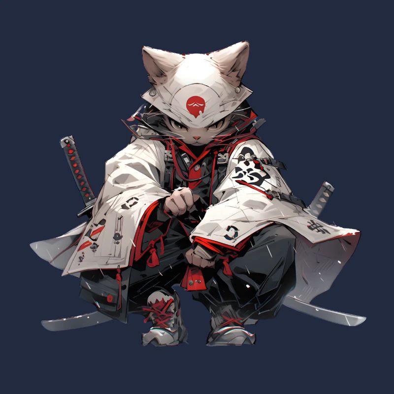 Chat samouraï