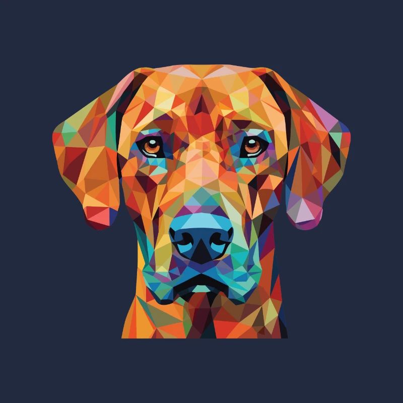 Rhodesian Ridgeback Hunderasse buntes Aquarell