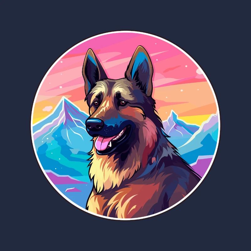 Belgischer Schäferhund Malinois Hunderasse Cartoon Kawaii