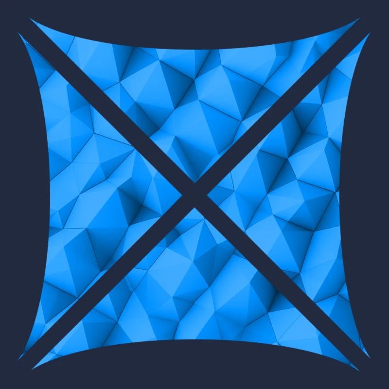 Abstraktes Polygon Design blau