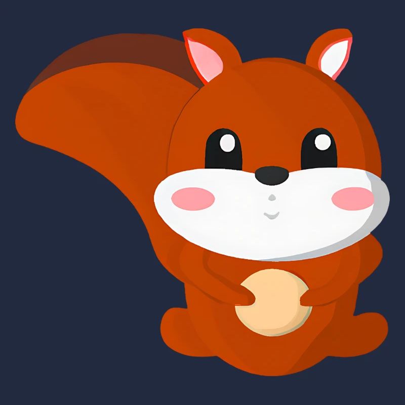 süßes Eichhörnchen mit einer Nuss und