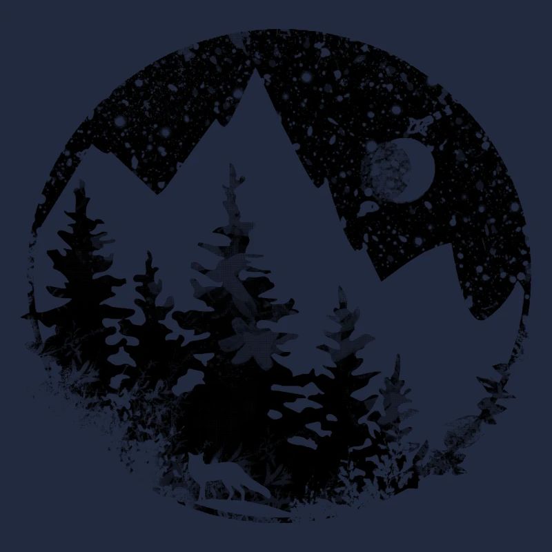 Berglandschaft bei Nacht