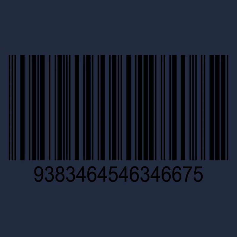 Barcode / Strichcode in Schwarz mit Zahlen