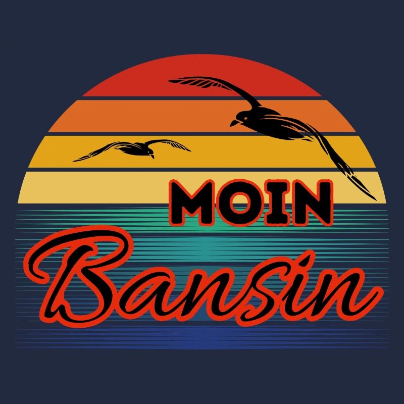 Moin Basin mit Möwe im Retro Style-Bansin