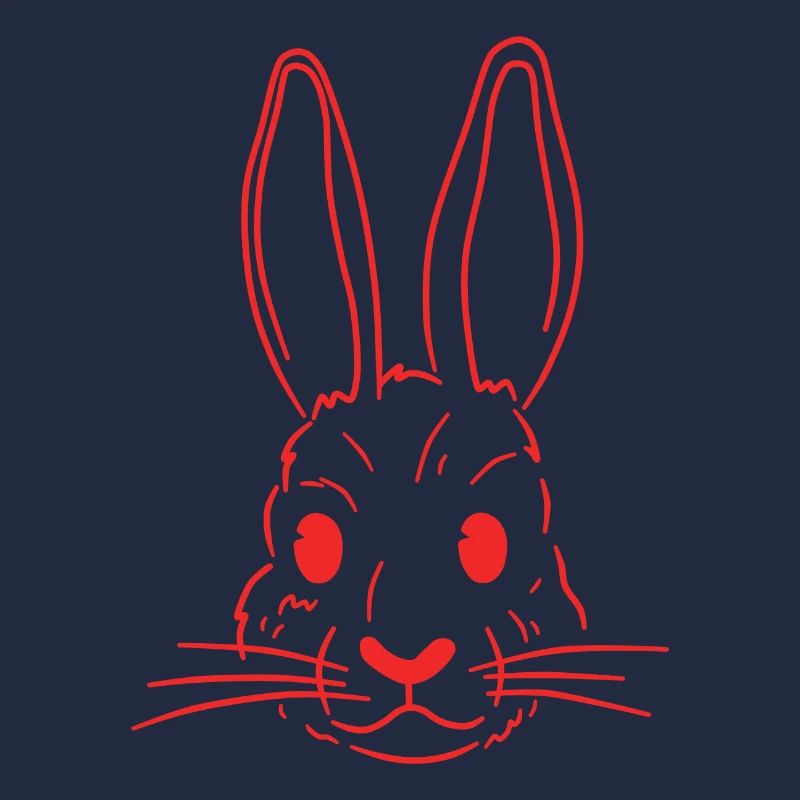 head drawing rabbit gift artwork