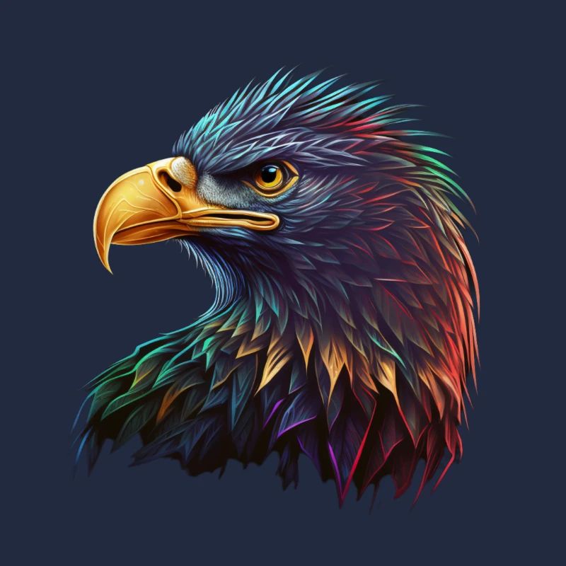 EAGLE LOOKING LEFT - MULTIPLE COLORS