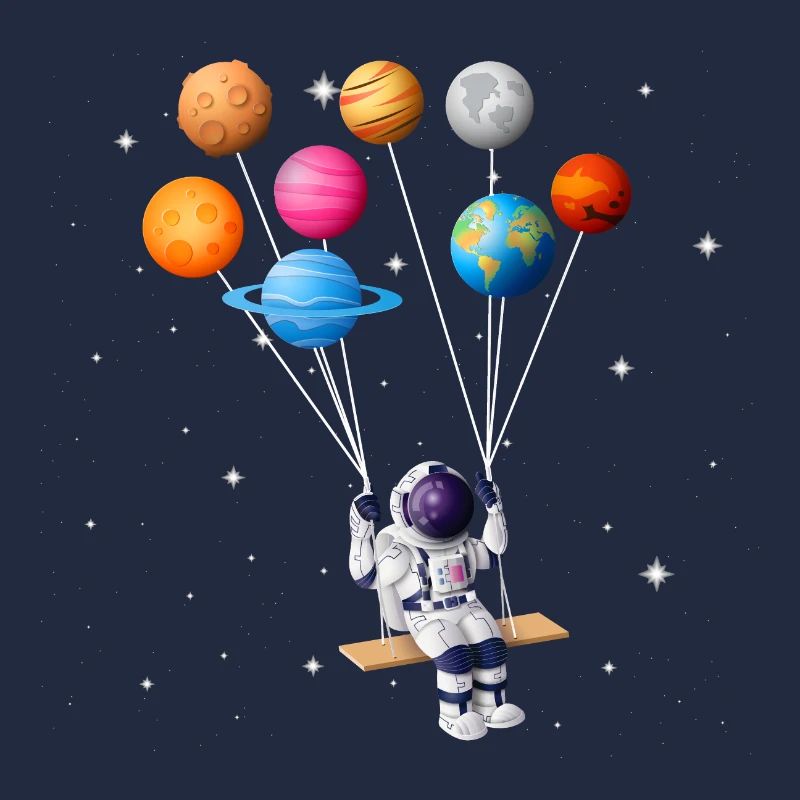 Astronaut Planet Schaukel Sonnensystem Sonne Erde
