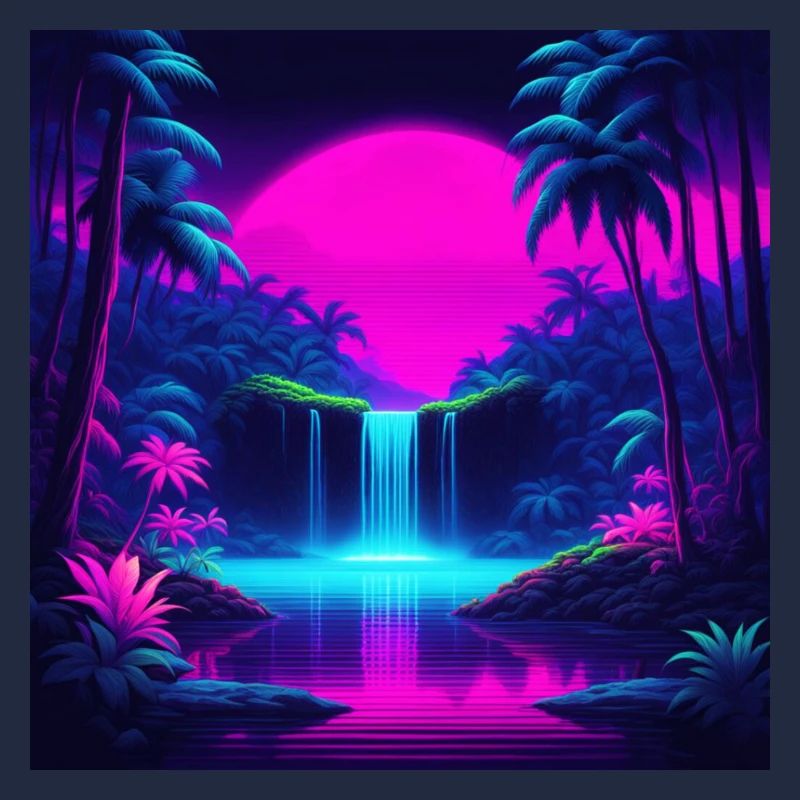 Neon-Wasserfall
