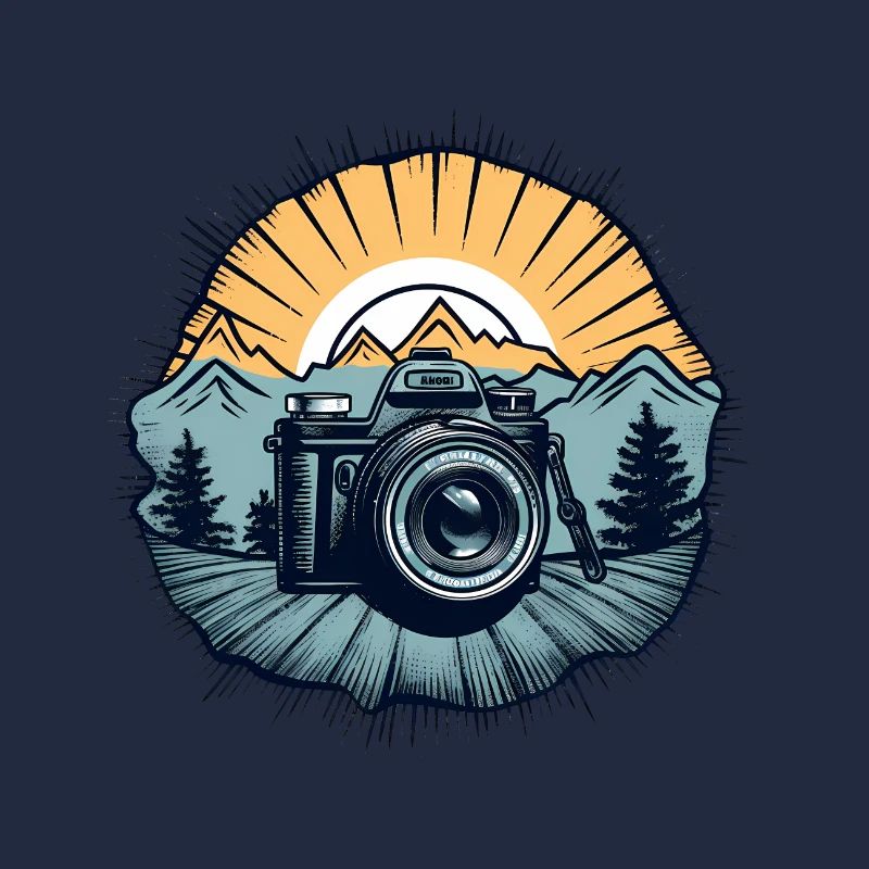 Logo de caméra rétro cool