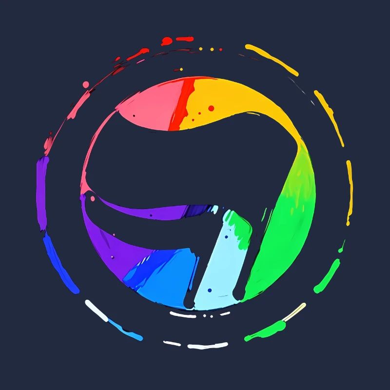 Rainbow Antifa Flag
