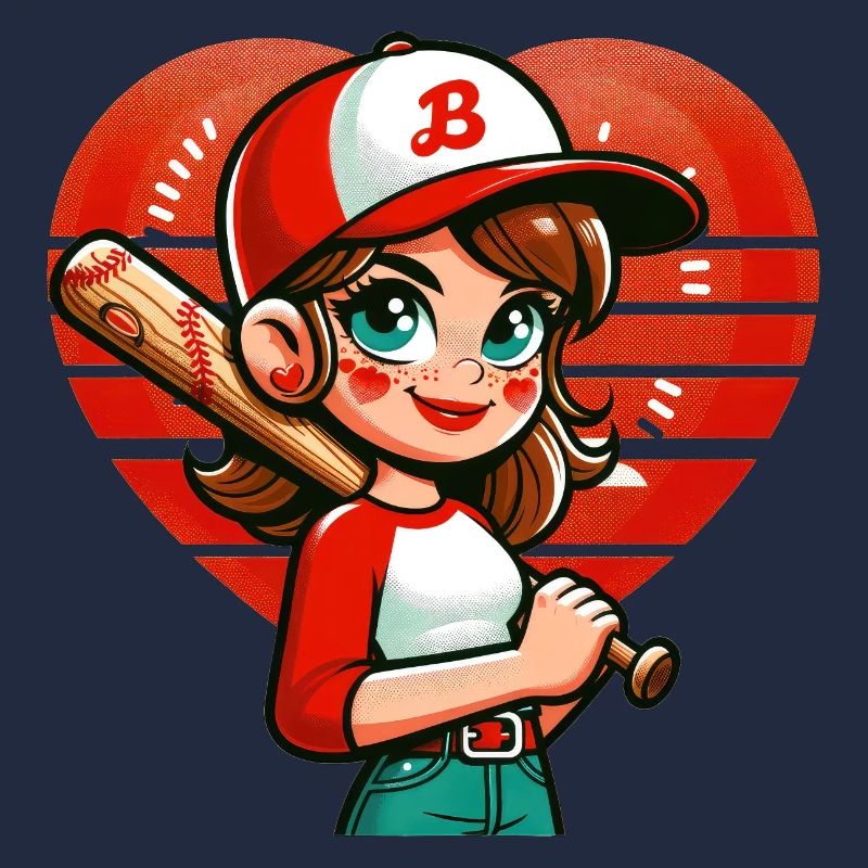 Fröhlicher Baseball-Mädchen-Champion