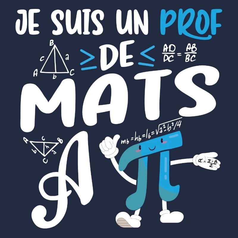 Prof de Maths Happy Cadeau Drôle Mathématicien