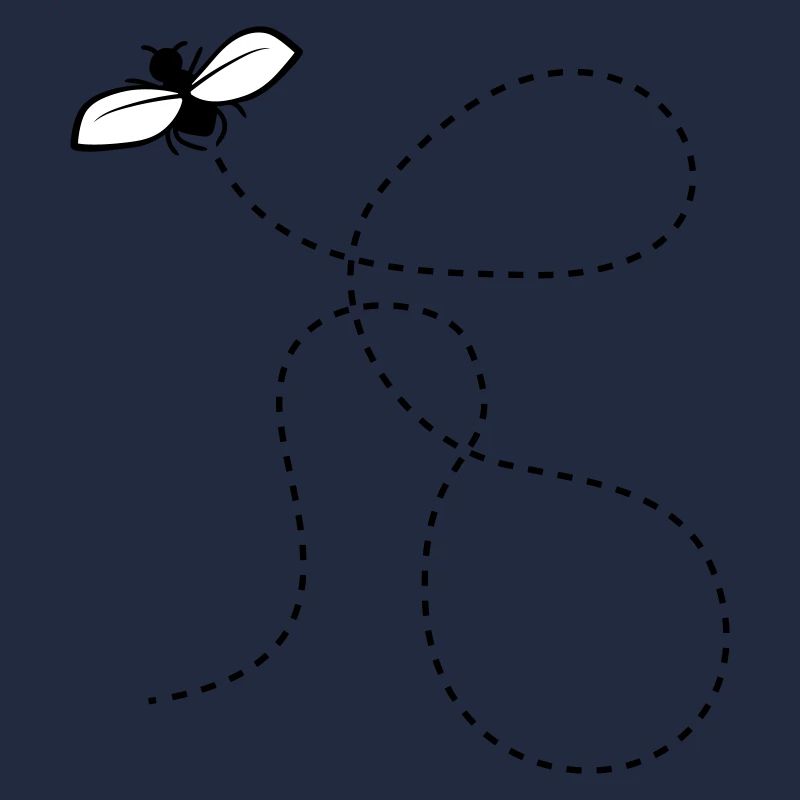 Gestrichelte Linie Fliege