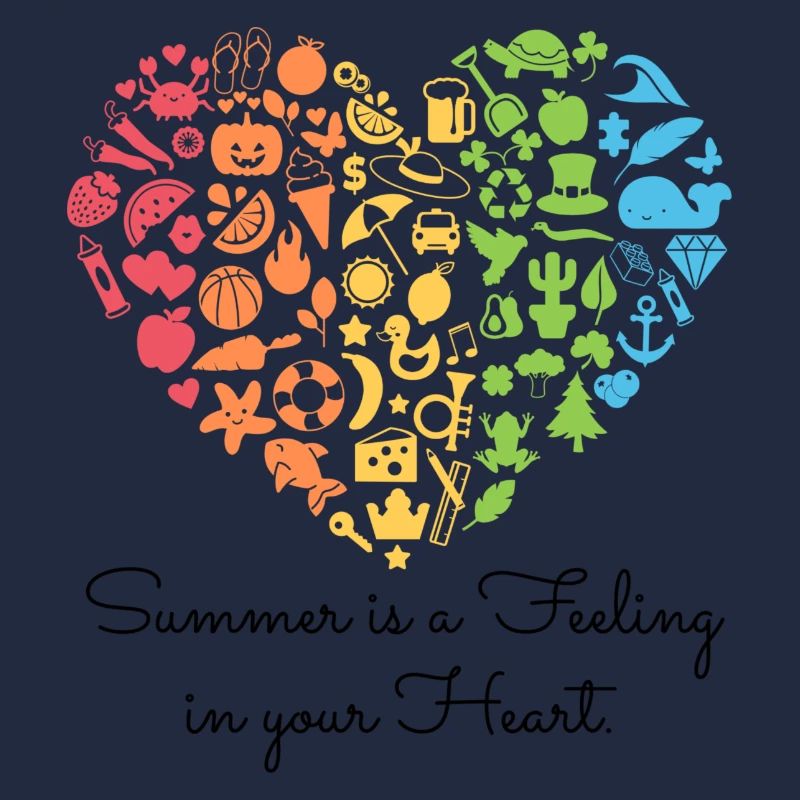 Summerfeeling - schwarzer Text